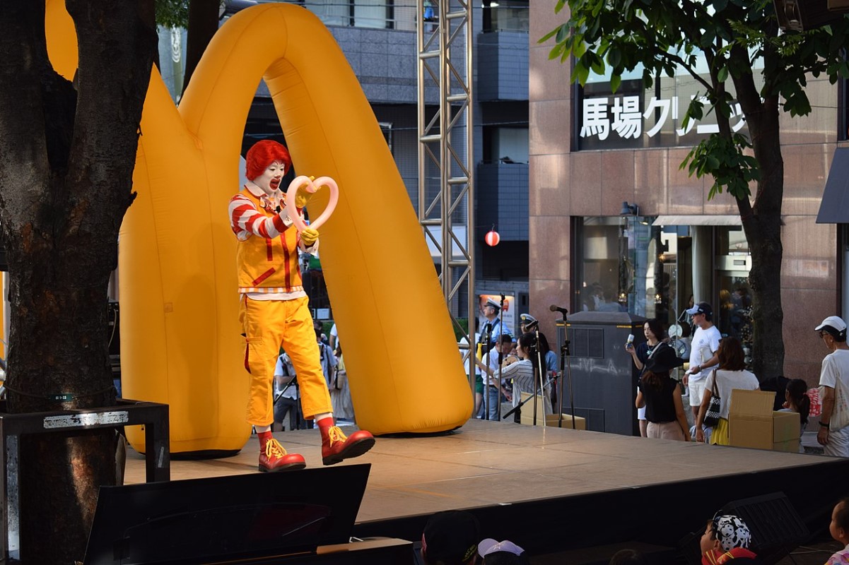 An image of Ronald McDonald during an event
