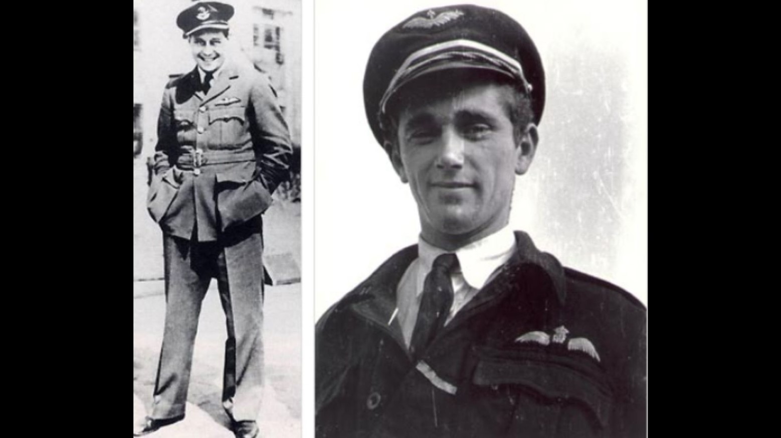 Two photographs of Roger Bushell, the leader of the Great Escape