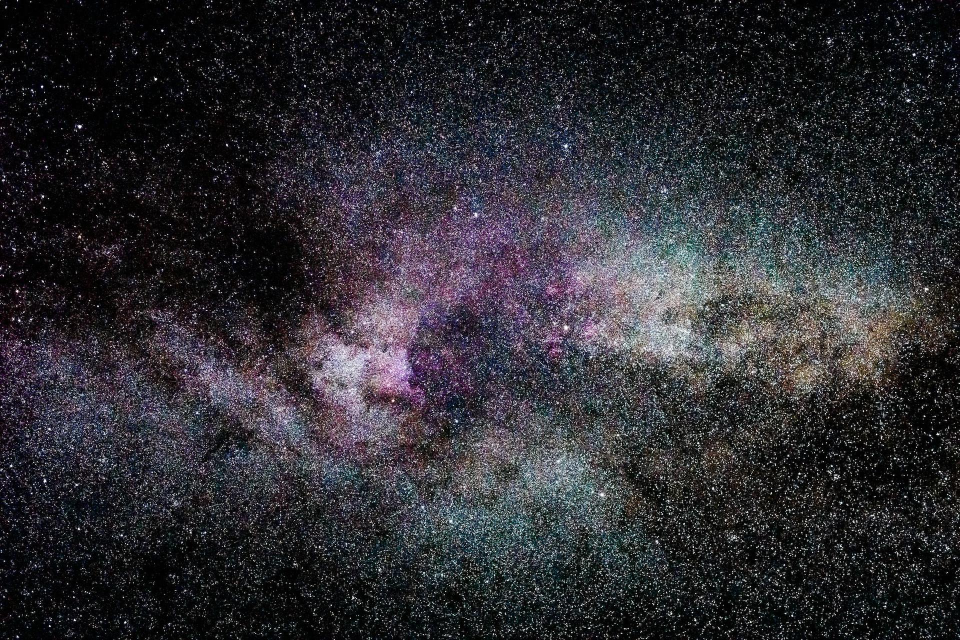 A photo of constellations in the night sky from Earth
