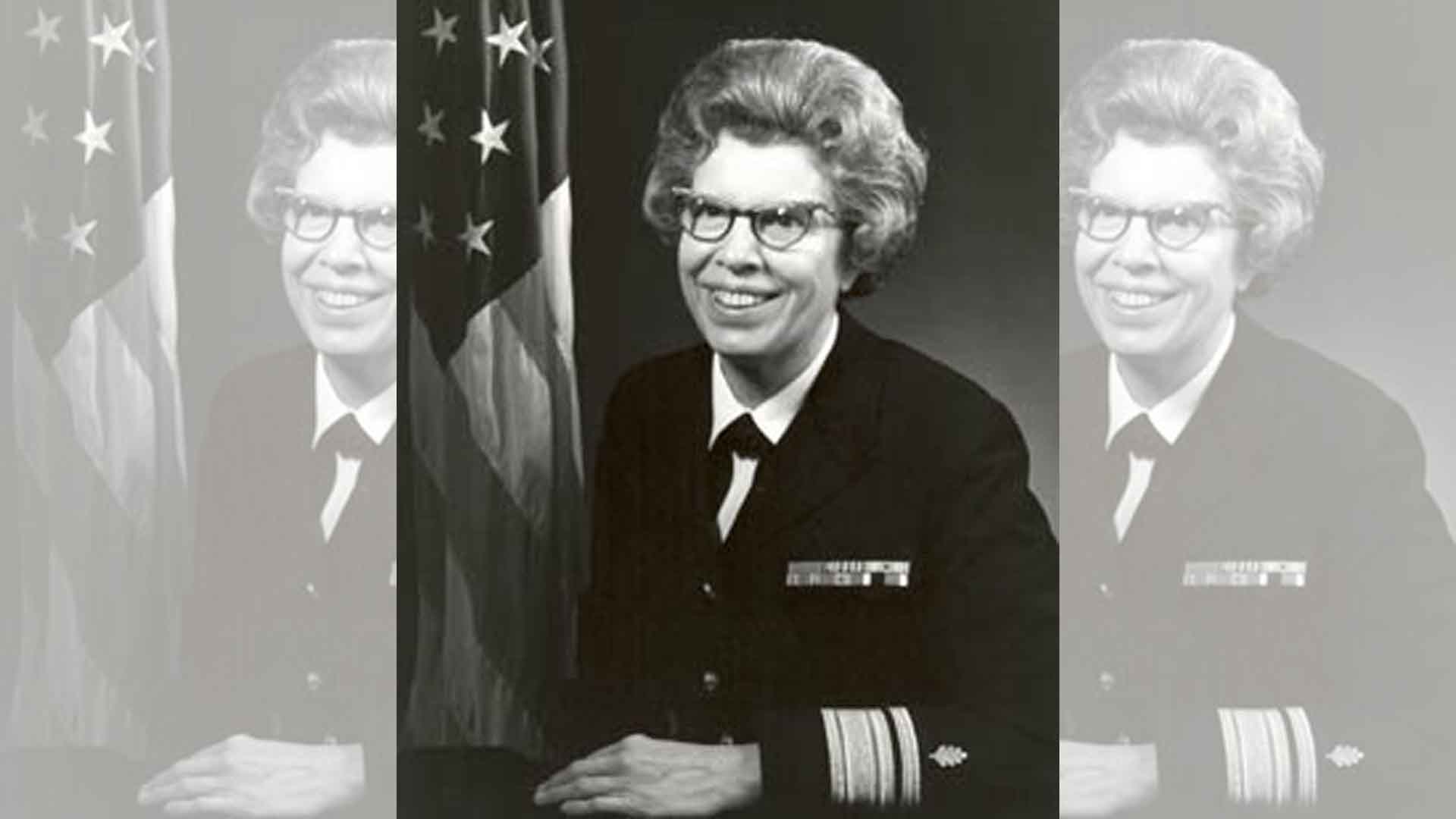 U.S. Navy Rear Admiral Alene Duerk, circa 1972.