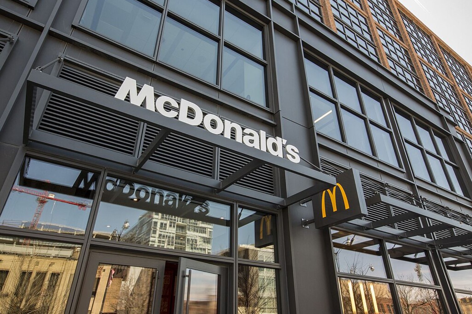 An image of a newly decorated McDonalds restaurant