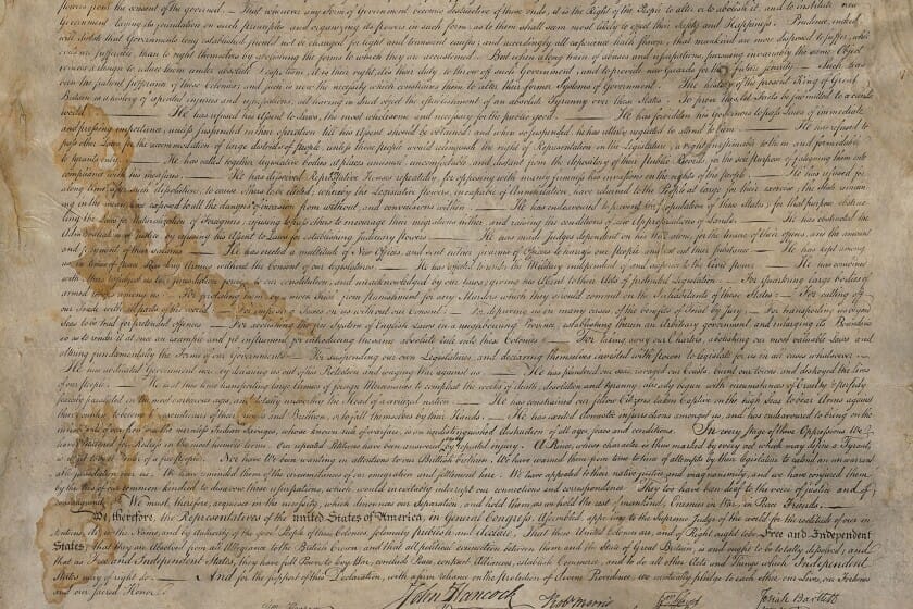 People Who Have Uncovered the Declaration of Independence In Random Places